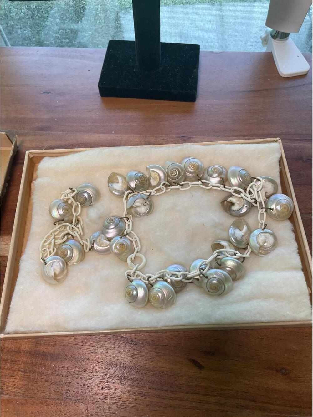 Vintage 1930s Art Deco Celluloid Necklace and Bracelet Set